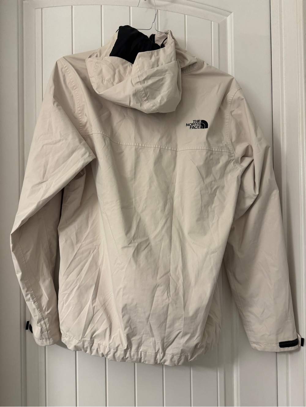 The North Face Hooded Shell Jacket - Off-White with Black Accents - Picture 2 of 6